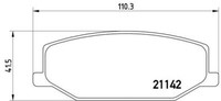 Brembo P 79 001 Bremsbelagsatz, Scheibenbremse FüR Suzuki