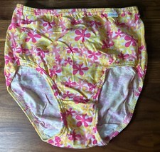 Vtg Jockey For Her Classic Combed Cotton Brief NEW Floral High Waist Sz 6 USA