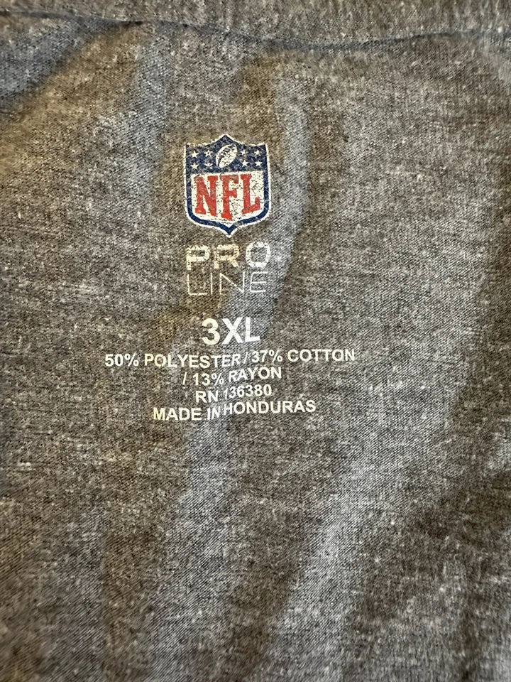 Carolina Panthers T Shirt Women 3XL Gray V Neck Short Sleeve Super Bowl 50 - Image 2 of 4