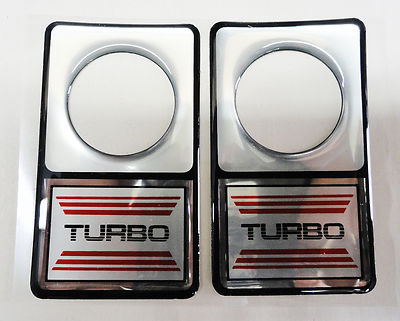 Vintage 80's 90's Automotive Door Lock Scratch Guard Accent Trim TURBO