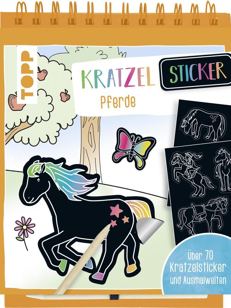 Thumbnail - Kratzel-stickerbuch Pferde | Frechverlag | 2019 | Deutsch
