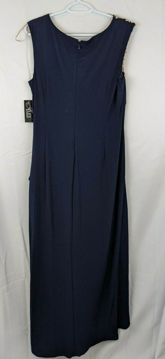 sachin and babi light blue dress Alex Evenings Petite Embroidered Illusion-Yoke Gown