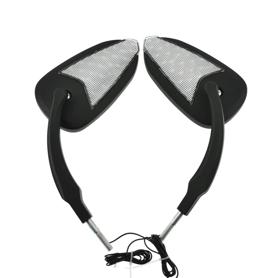 Black Mirror with Amber LED Turn Signal Fit For Harley Dyna FXDF Road King 14-up — 第 3/4 张图片