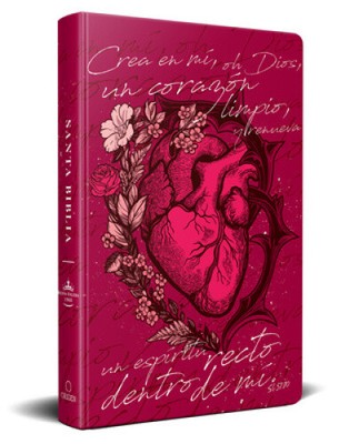 Biblia RVR60 Nombres de Dios crea en mí un corazón limpio (rosada) / Spanish