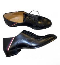 Gucci Spirit Logo Heel Men Lace up Dress Shoes Size 5.5