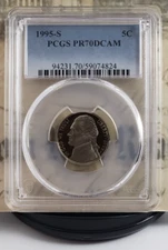 1995-S Jefferson Proof Nickel - PCGS PR70DCAM - Tops! 4824