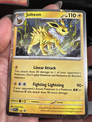 2025 Pokemon Prismatic Evolutions Jolteon Cosmos Holo Black Star