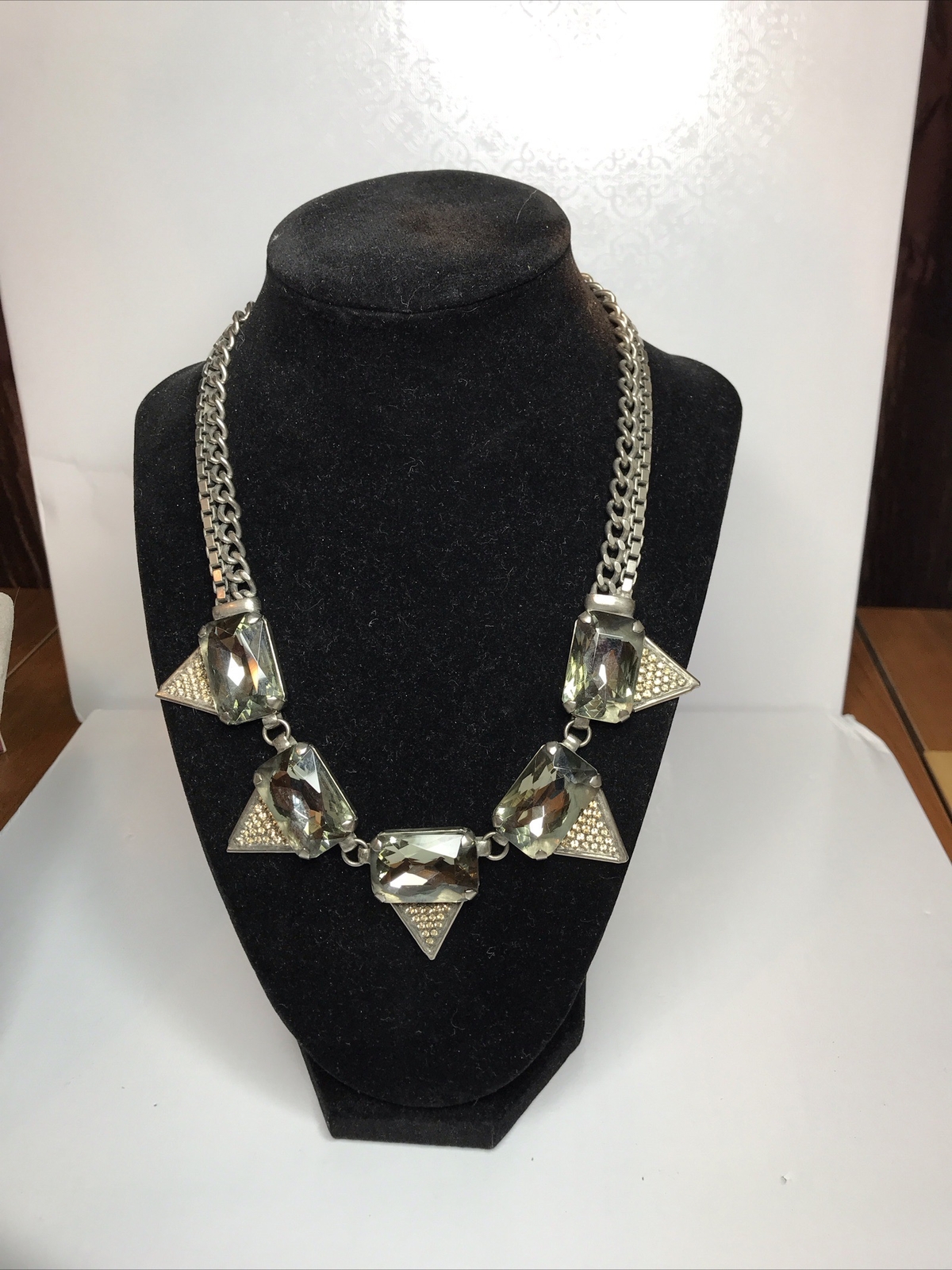 Sorrelli Statement Large Greenish Gray Emerald Cu… - image 1