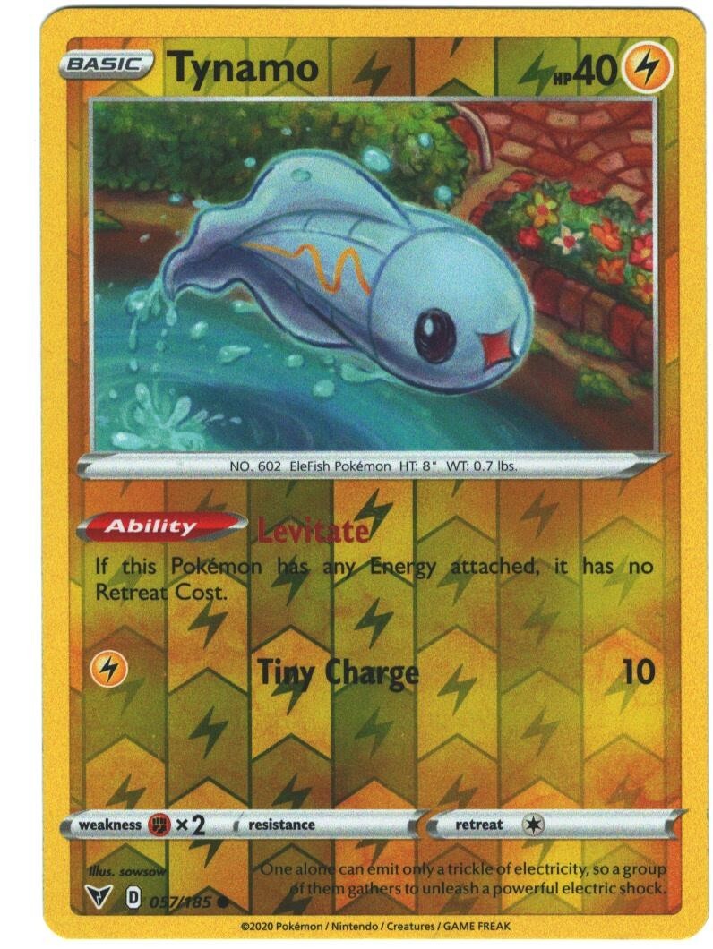 Tynamo 57/185 Vivid Voltage Reverse Holo Common Pokemon Card Pokémon TCG 057