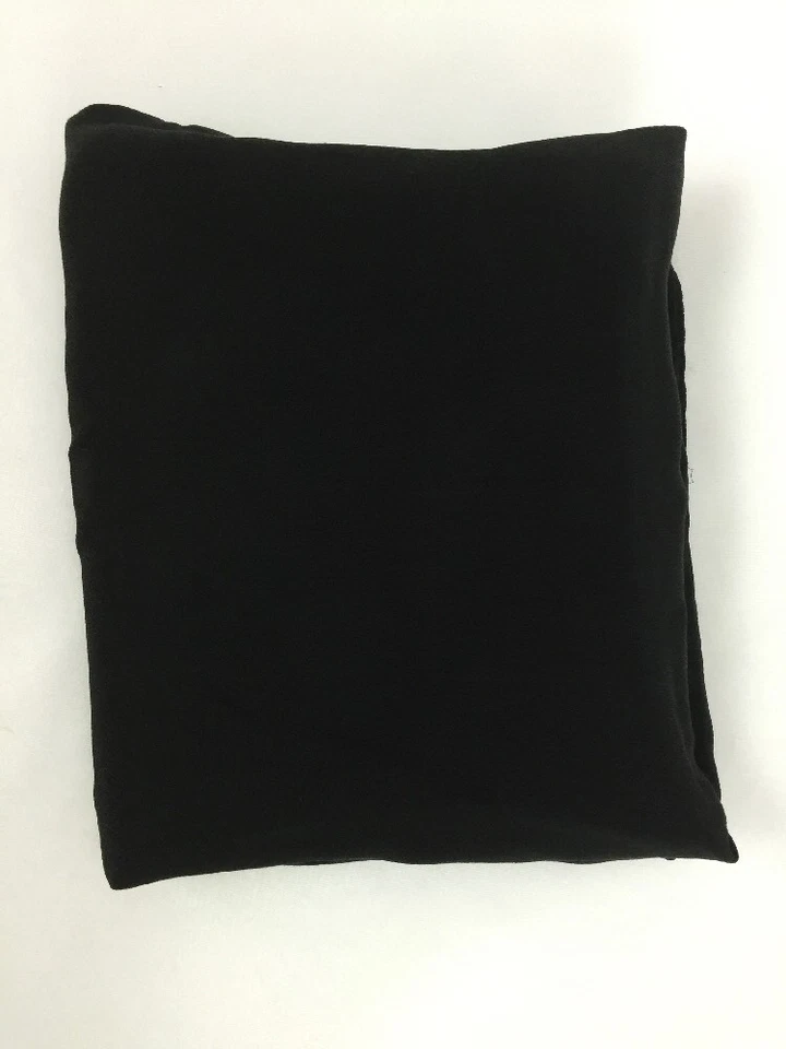 Bufanda negra 24,5" x 28,5" etiqueta sólida faltante Foto 2 de 4