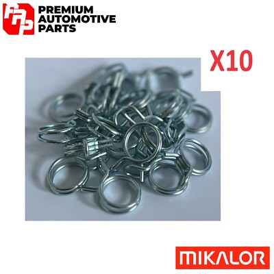 X10 ATV Mikalor Benzin Rohrschellen 7 mm Doppeldraht