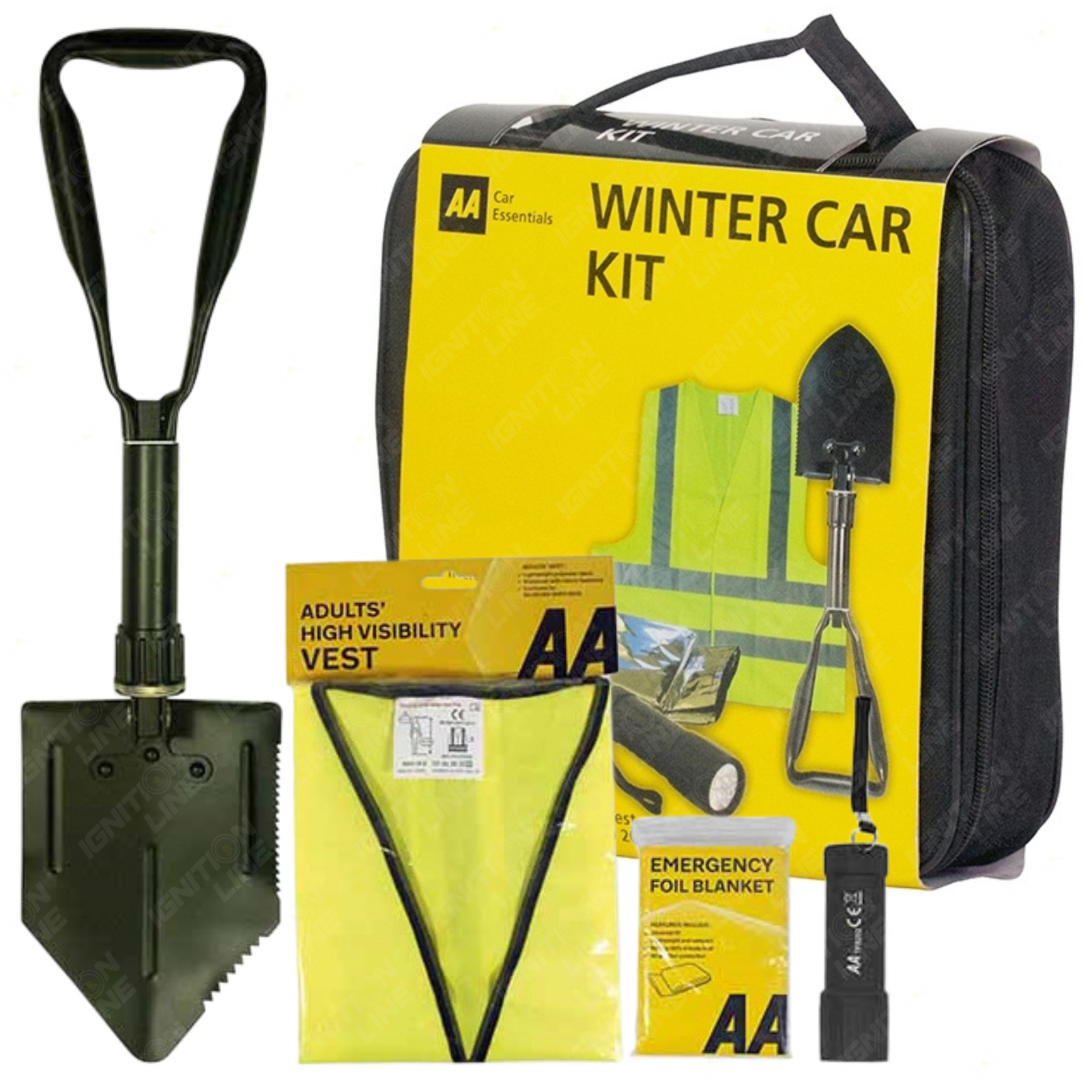 AA Winter Emergency Travel Kit Car Driving Travel Kit Snow Shovel Torch