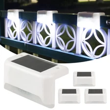4x Solar Deck Lights Outdoor Step Lights LED Fence Stair Lights for Garden Yard