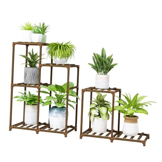Plant Stand Indoor Corner Plant Shelf Wood Plant 8 Tier Corner Plant