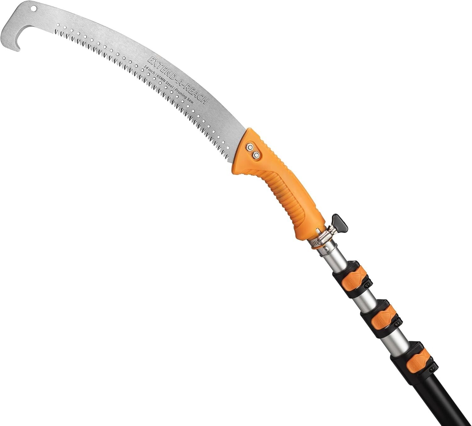 7-24 ft Telescopic Manual Pole Saw for Tree Trimming and Pruning
