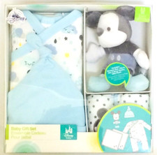 NIB Disney Baby Mickey Mouse Baby Gift Set Romper - Blue Size 12-18 months