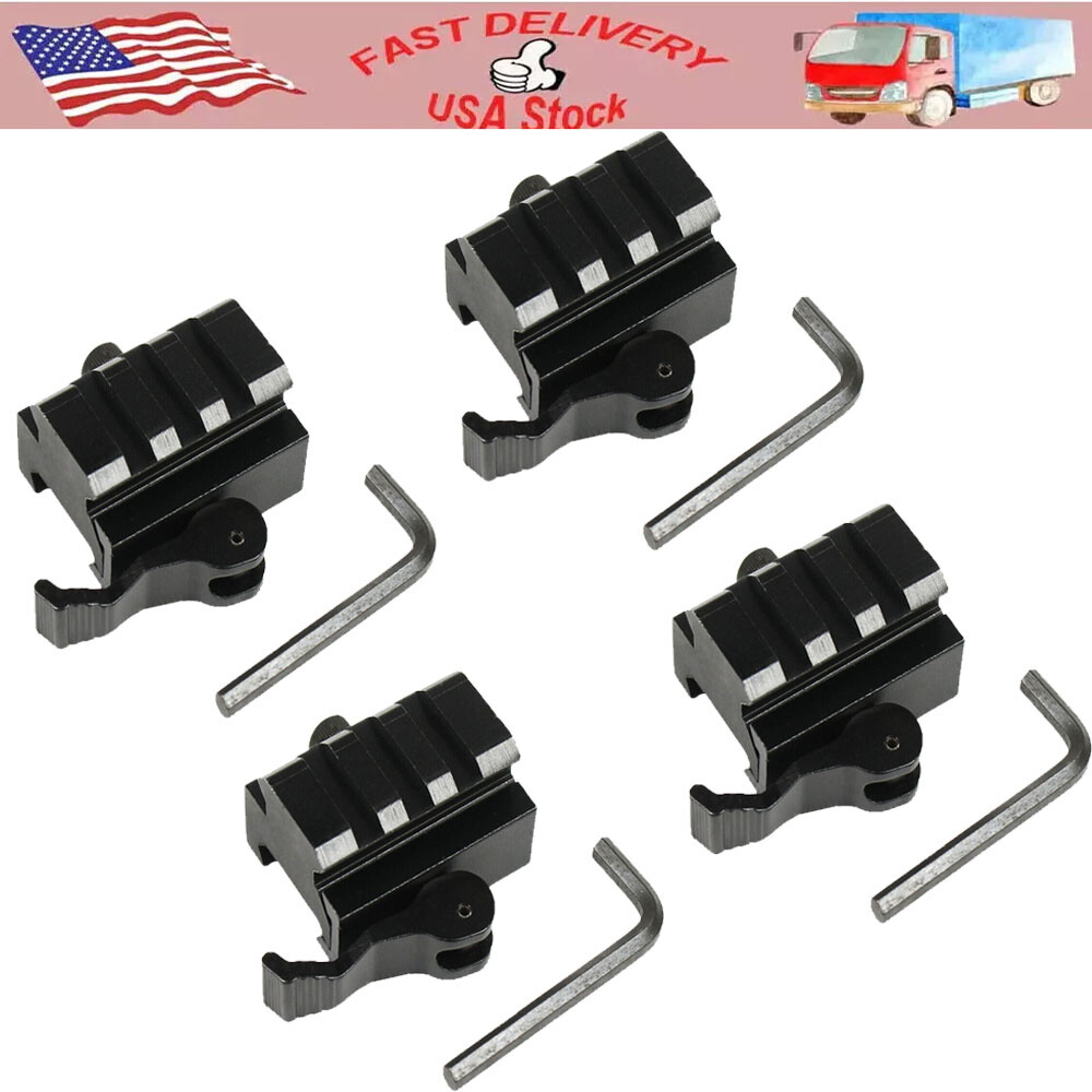4PCS Quick Release Riser Scope Mount Blocks for Picatinny Rail