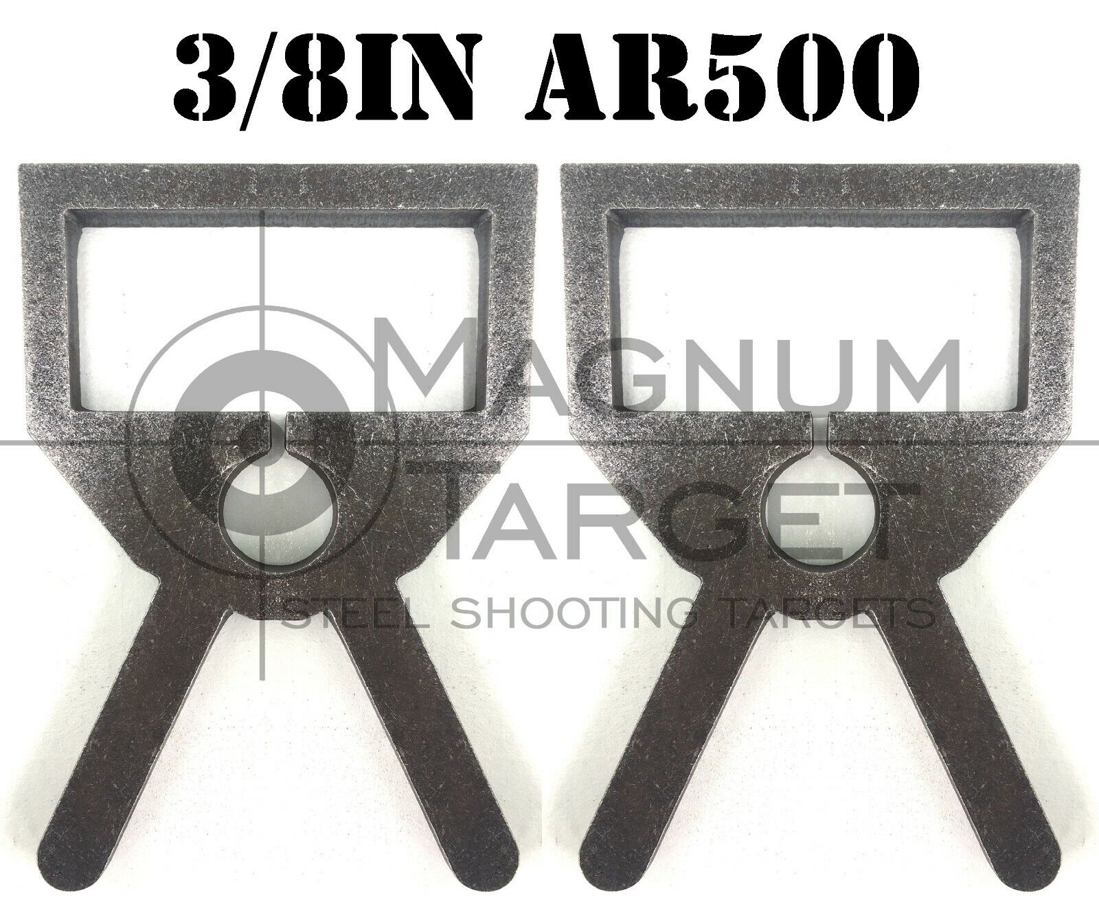 3/8" AR500 Steel Shooting Target 2x4 & EMT Conduit Pipe Stand Bracket Mounts 2pc