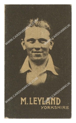 Hoadley Chocolates - 'Cricketers (Brown)' - M. Leyland (Yorkshire) (1933) - Picture 1 of 2