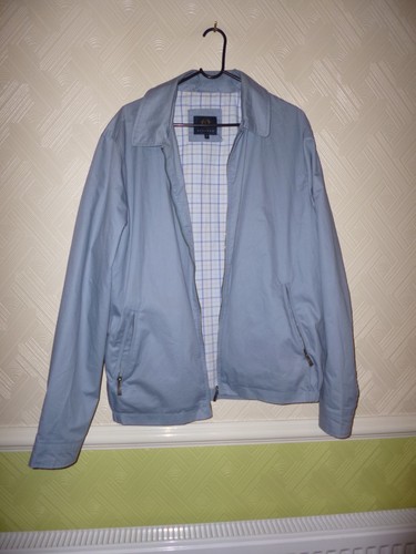 mens pale blue light/casual jacket - size large