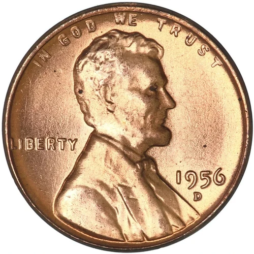1956 D   Lincoln Wheat Cent - BU