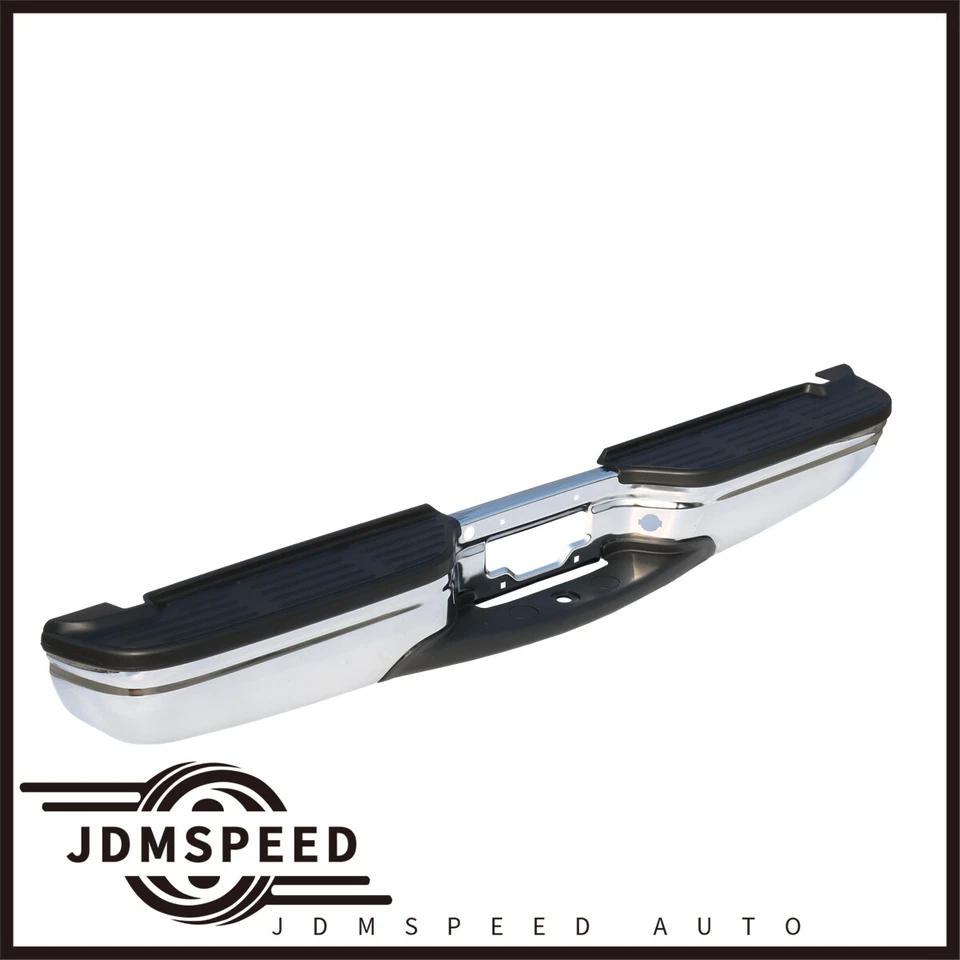 New Chrome Step Bumper Rear For Ford F250 F350 99-07 Super Duty W/O Sensor Hole Foto 2 de 4