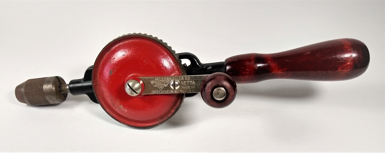 Millers Falls No. 77A Woodworker's Hand Crank Drill "Egg Beater" Style