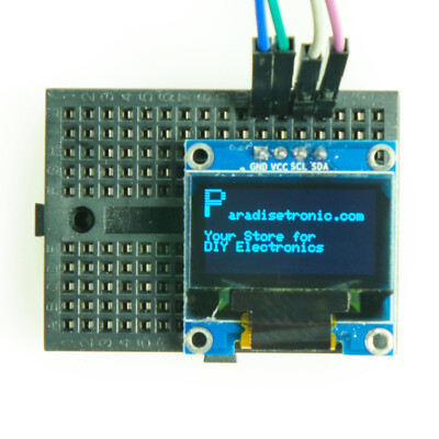 0.96'' OLED display with 128x64 pixels, I2C, blue, for Arduino and Raspberry Pi