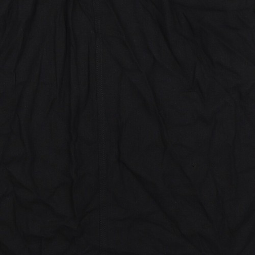 Marks & Spencer Womens Black Linen Blend A-Line Skirt Size 24 Elasticated - Picture 10 of 10
