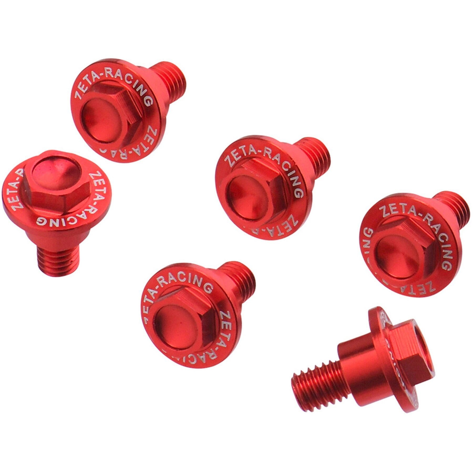 Zeta Fork Guard Bolt Set 6pcs.GASGAS MC/EX/EC'21- Red