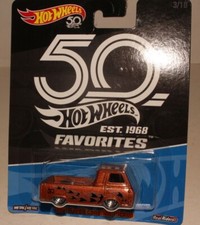 HOT WHEELS 50TH FAVORITES 1960'S FORD ECONOLINE PICKUP, REAL RIDERS, NIB