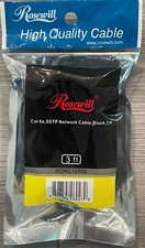 Rosewill Cat 6a SSTP Network Cable Black 3ft RCNC-12002