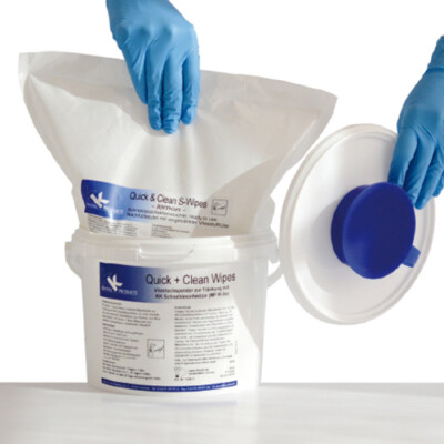 KK Quick & Clean S-Wipes Desinfektionstücher Eimer Flächendesinfektion Hygiene