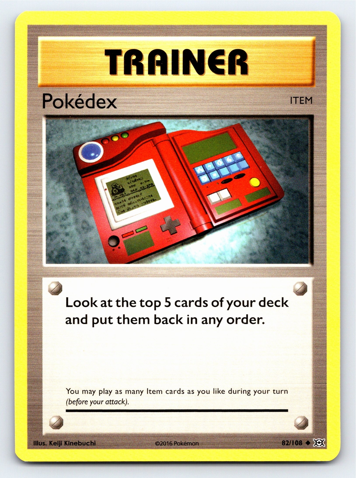 Pokedex 82/108 Uncommon XY Evolutions Pokemon Card - NM Near Mint