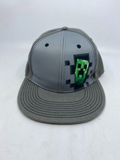 JINX Minecraft 'Creeper Inside' Adult Snapback Baseball Hat Gray, Adult Size 