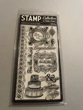 American Crafts 14 Piece Wedding Clear Unmounted Stamps