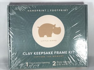 little hippo baby footprint and handprint kit