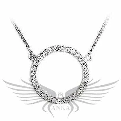 CHANEL Bellissima Collana Catena 16" Cristallo Rodiato Top Grade Loa478