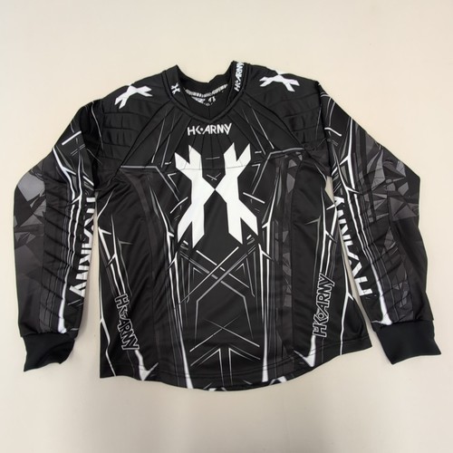 HK Army Paintball Long Sleeve Padded Jersey Youth Medium/Large Black & White