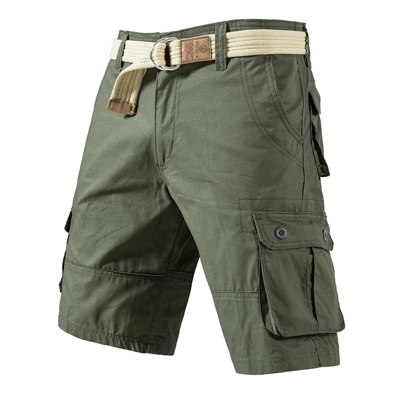 Men's Cotton CARGO Knee-Length Shorts Casual Sports Golf Gym Bermuda Pants