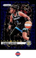 2024 Panini Prizm WNBA #8 Diamond DeShields Blue Velocity Prizms