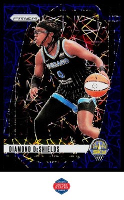 2024 Panini Prizm WNBA #8 Diamond DeShields Blue Velocity Prizms