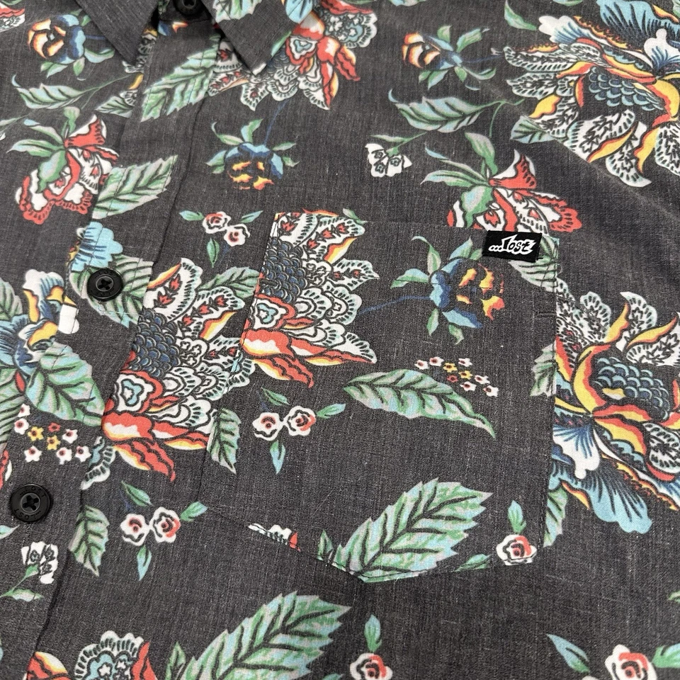 Camisa Arte Abstracto Hawaiano Campamento Botón Hombres Grande Estilo Tradicional Americano Foto 2 de 4