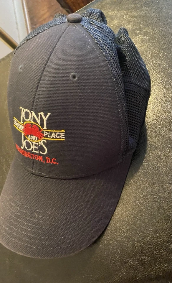 Tony And Joe's Wash DC Waterfront Restaurant Logo Sombrero/Gorra • Azul Marino - Ajustable - Foto 4 de 4