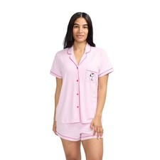 Peanuts Snoopy 2-Piece Pajama Set in Pink  Red, size S