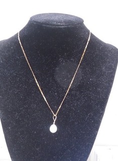 Genuine Solid Necklace & Pendant In 9k Yellow Gold Length 40cm 2.24Grams