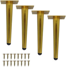 8" Straight Furniture Legs Replacement Metal Gold Sofa Legs Set of 4