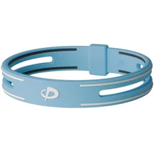 Phiten S-Pro Silicone Titanium Bracelet Blue - 7.5 Inch