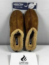 Wembley Sherpa Lined Clog Slipper Memory Foam Indoor Outdoor Tan Mens L 9.5-10.5