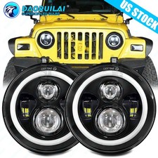 Pair 7 Inch Round Led Headlights Angle Eyes Drl For Jeep Wrangler Jk 2007-2017 Pair 7 Inch Round Led Headlights Angle Eyes Drl For Jeep Wrangler Jk 2007-2017